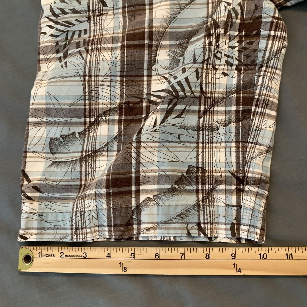First Wave Shorts Womans 16 W26 Blue Plaid 100% Cotton Flat Front Bermuda Casual - Picture 6 of 8